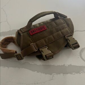 Brown Dog Belt Bag with Quilted Design